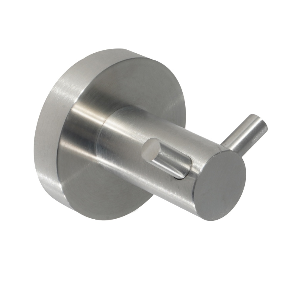 Product Cut out image of the JTP Inox Brushed Stainless Steel Double Robe Hook